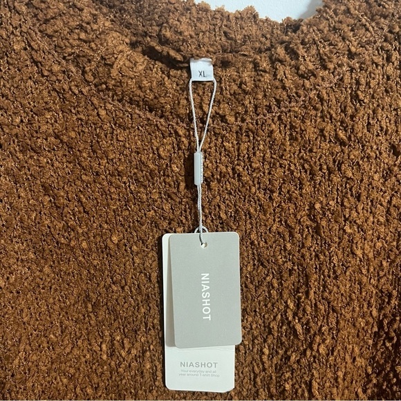 *NIASHOT brown cozy long sleeve sweater. Women’s size XL. NWT - Picture 6 of 9